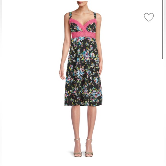 Betsey Johnson Dresses & Skirts - Betsey Johnson Painted Nostalgia Floral Dress Size Medium